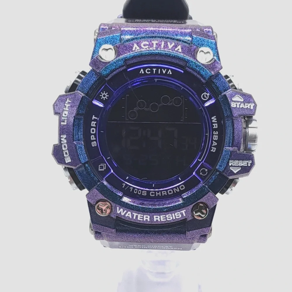 Activa X Invicta Summit Digital Watch 50mm Iridescent Purple Watch